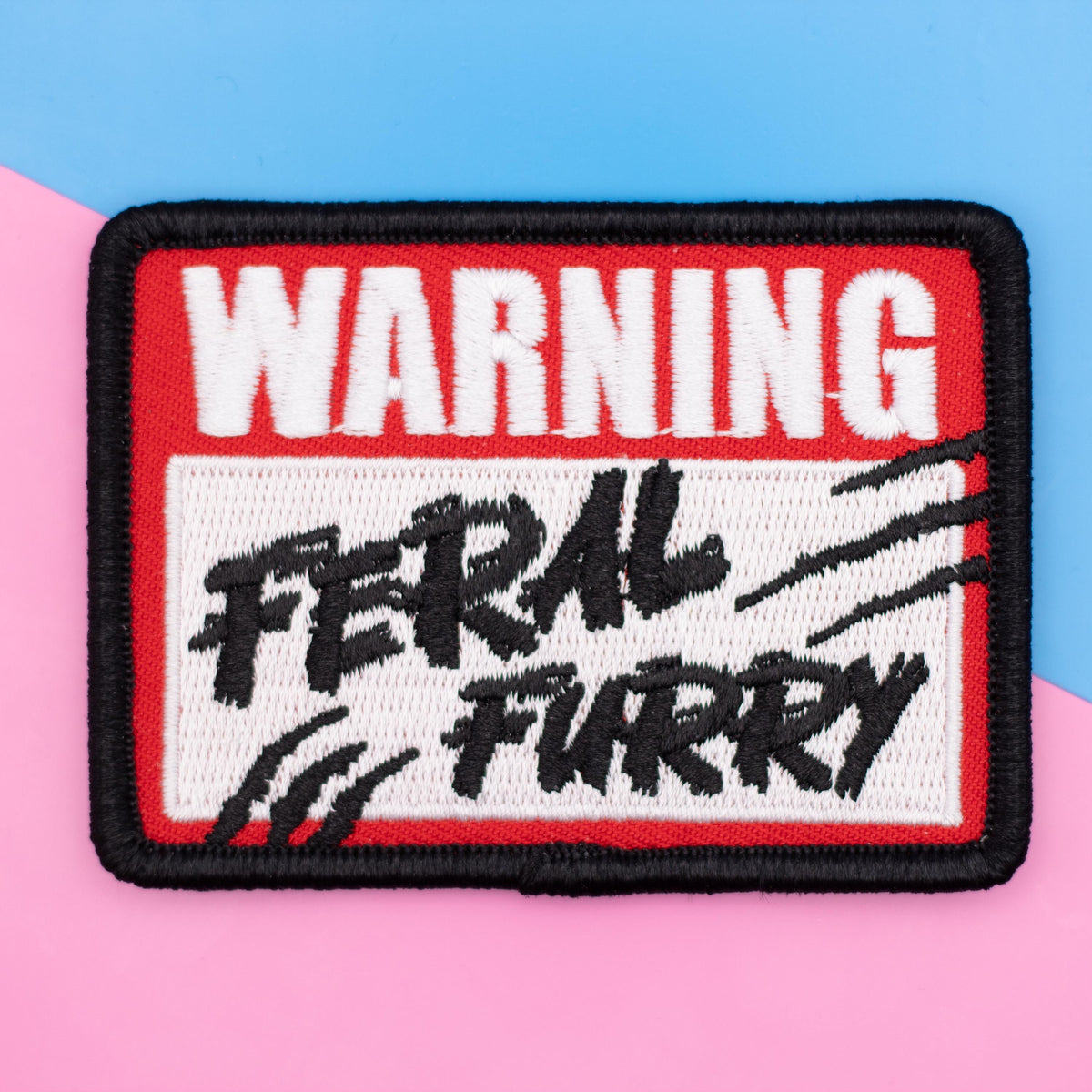 Feral Furry Embroidered Patch | 3 Inch Sew On Embroidered Patch