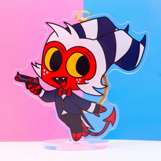 Chibi Moxxie Helluva Boss Double Sided Keychain | 3 Inch Keychain