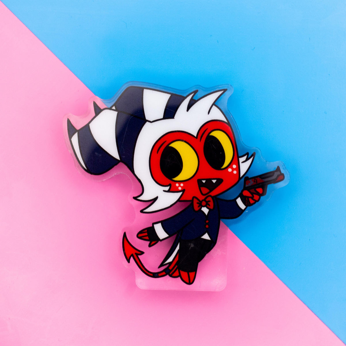 Helluva Boss Chibi Moxxie Thick Double Sided Acrylic Standee | 2 Inch Standee