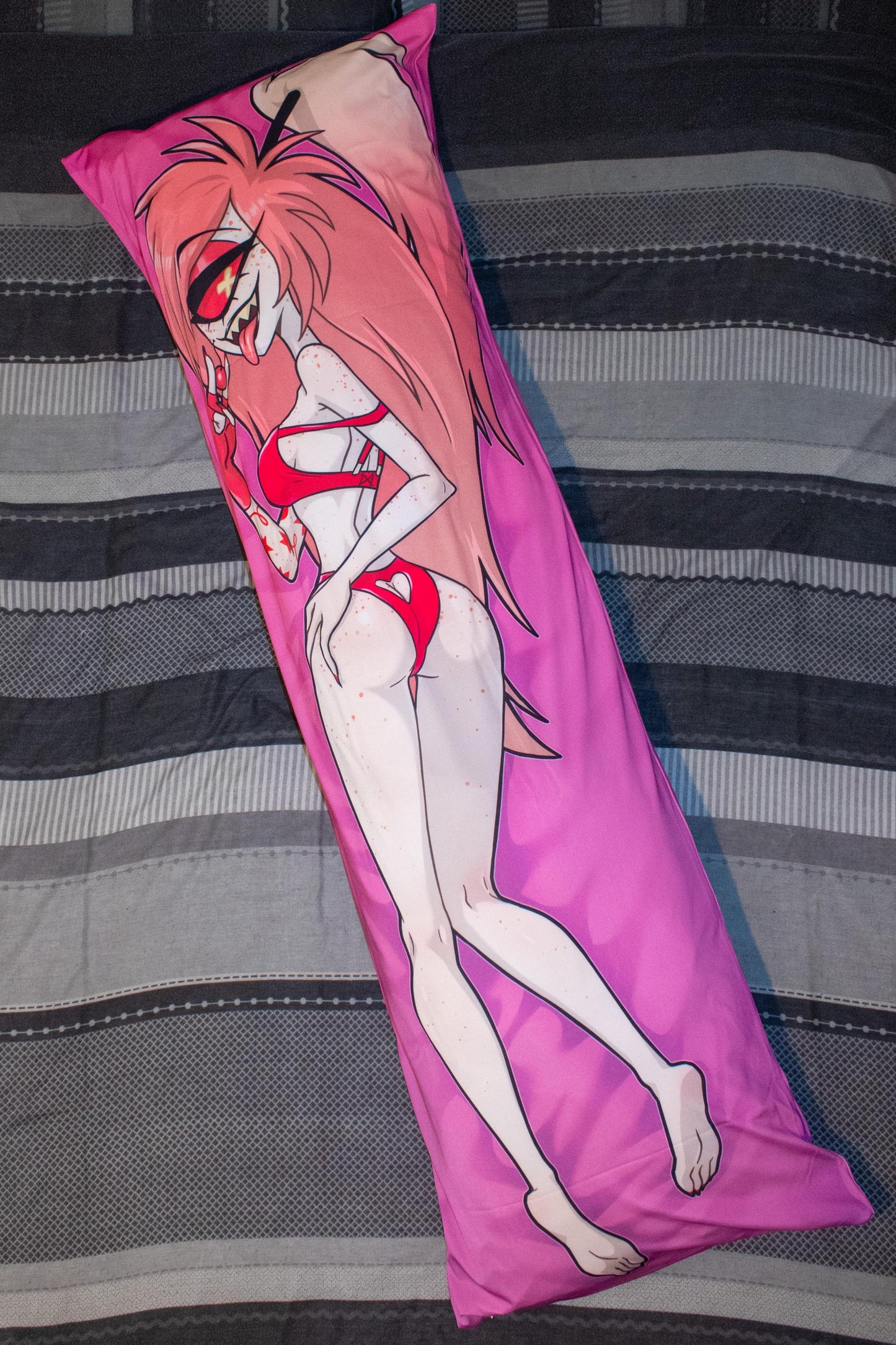 Hazbin Hotel Cherri Bomb Angel Dakimakura Pillowcase |  50x150cm Two Way Tricot Daki Body Pillow