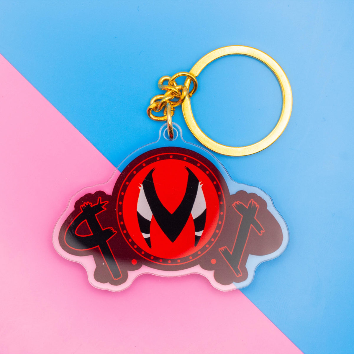 IMP Logo Helluva Boss Double Sided Keychain | 2.5 Inch Keychain