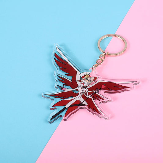 Hazbin Hotel Lucifer Morningstar Double Sided Keychain | 4 Inch Keychain