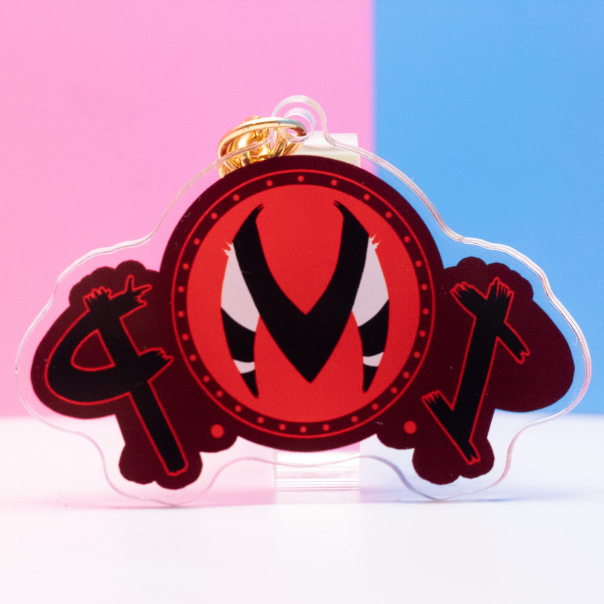 IMP Logo Helluva Boss Double Sided Keychain | 2.5 Inch Keychain