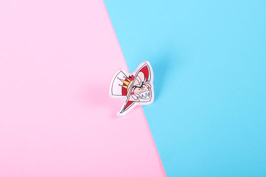 Hazbin Hotel Lucifer Acrylic Pin | 1" Die Cut Acrylic Pin