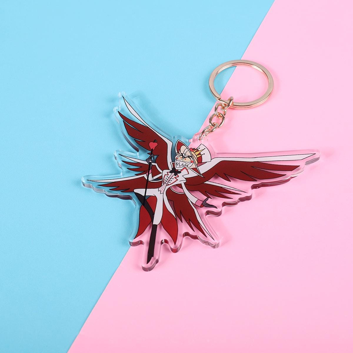 Hazbin Hotel Lucifer Morningstar Double Sided Keychain | 4 Inch Keychain