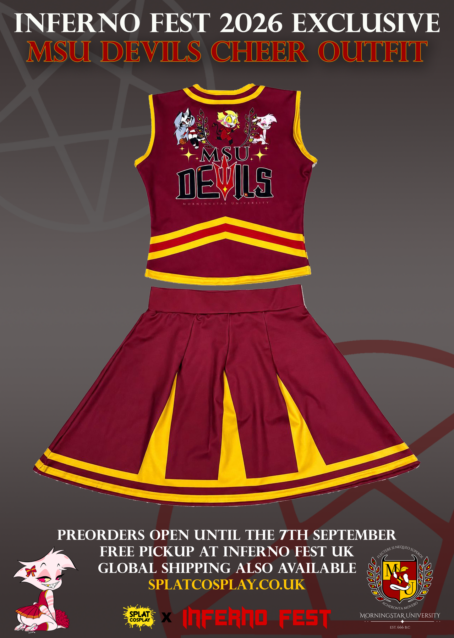 Inferno Fest 2026 PREORDER - Morningstar University Cheerleader Kit