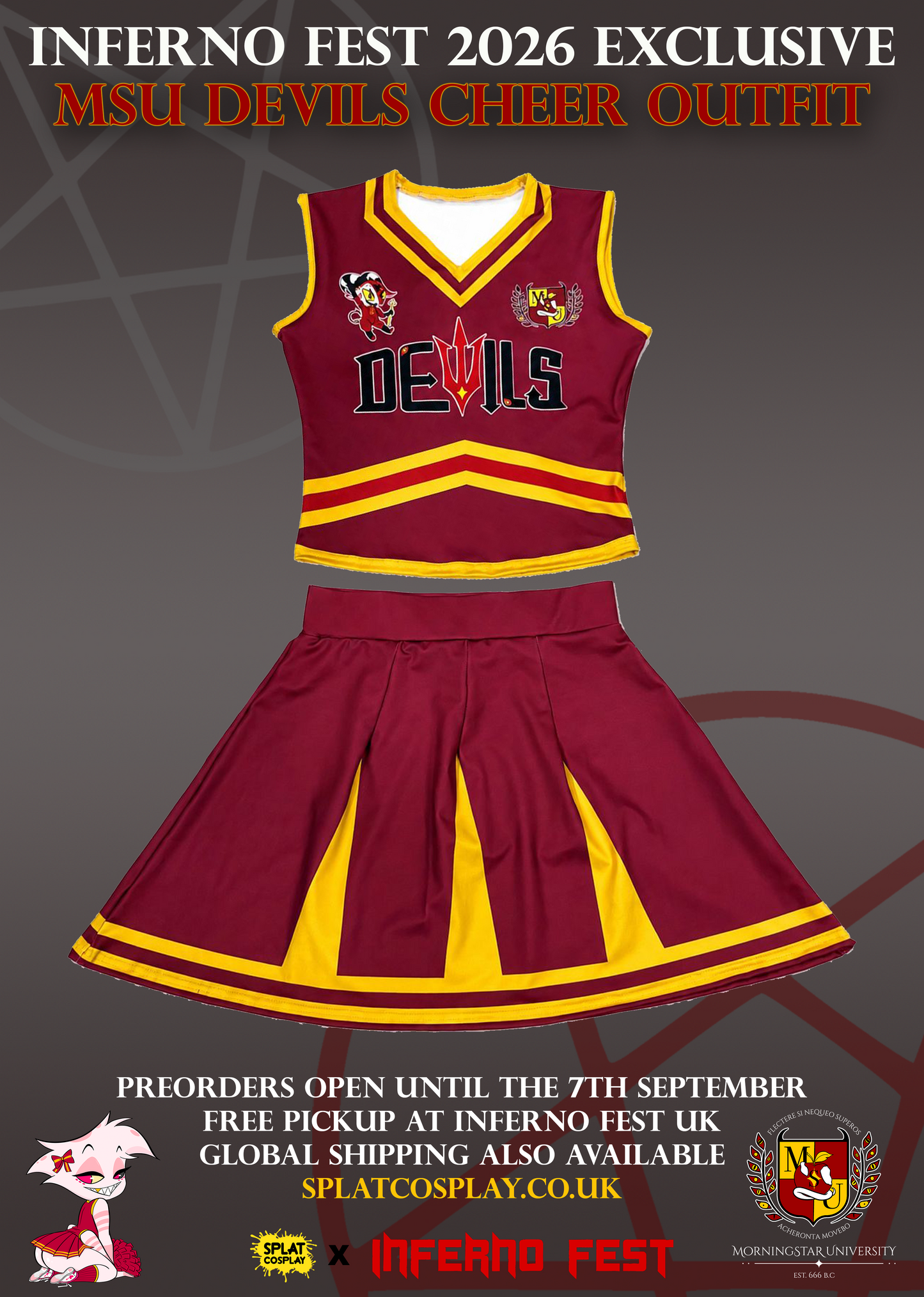 Inferno Fest 2026 PREORDER - Morningstar University Cheerleader Kit