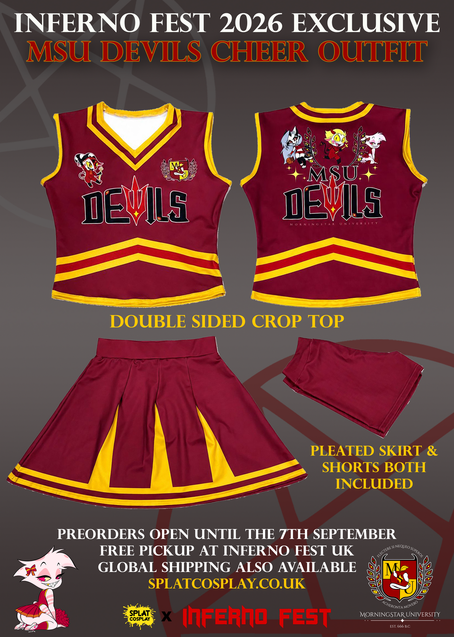 Inferno Fest 2026 PREORDER - Morningstar University Cheerleader Kit