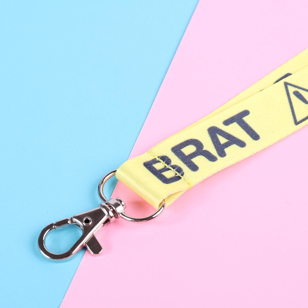 Warning Brat Lanyard | Double Sided Lanyard