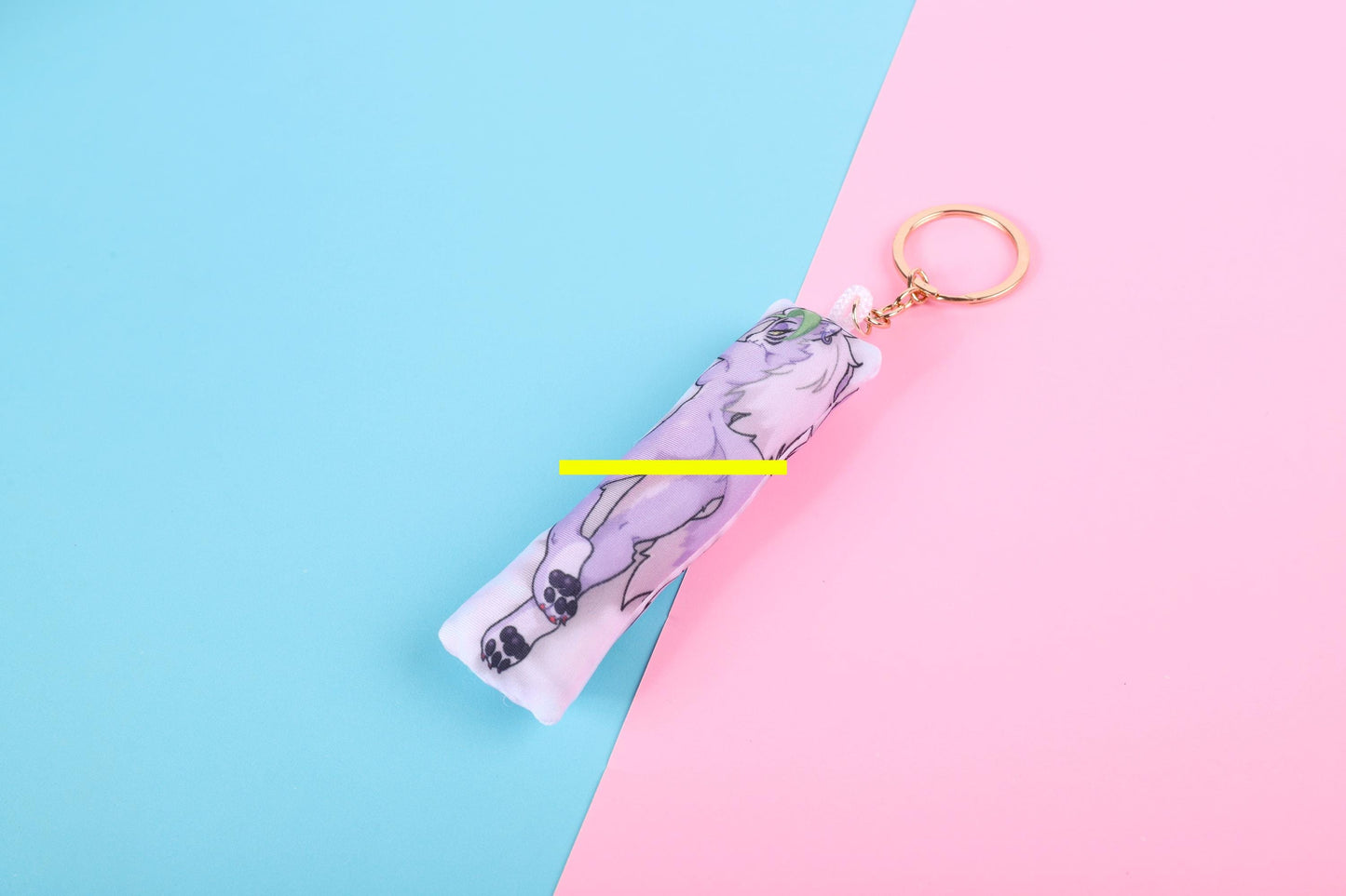 FNAF Roxanne Wolf Mature Mini Dakimakura Keychain |  11x3cm Two Way Tricot Daki Keychain