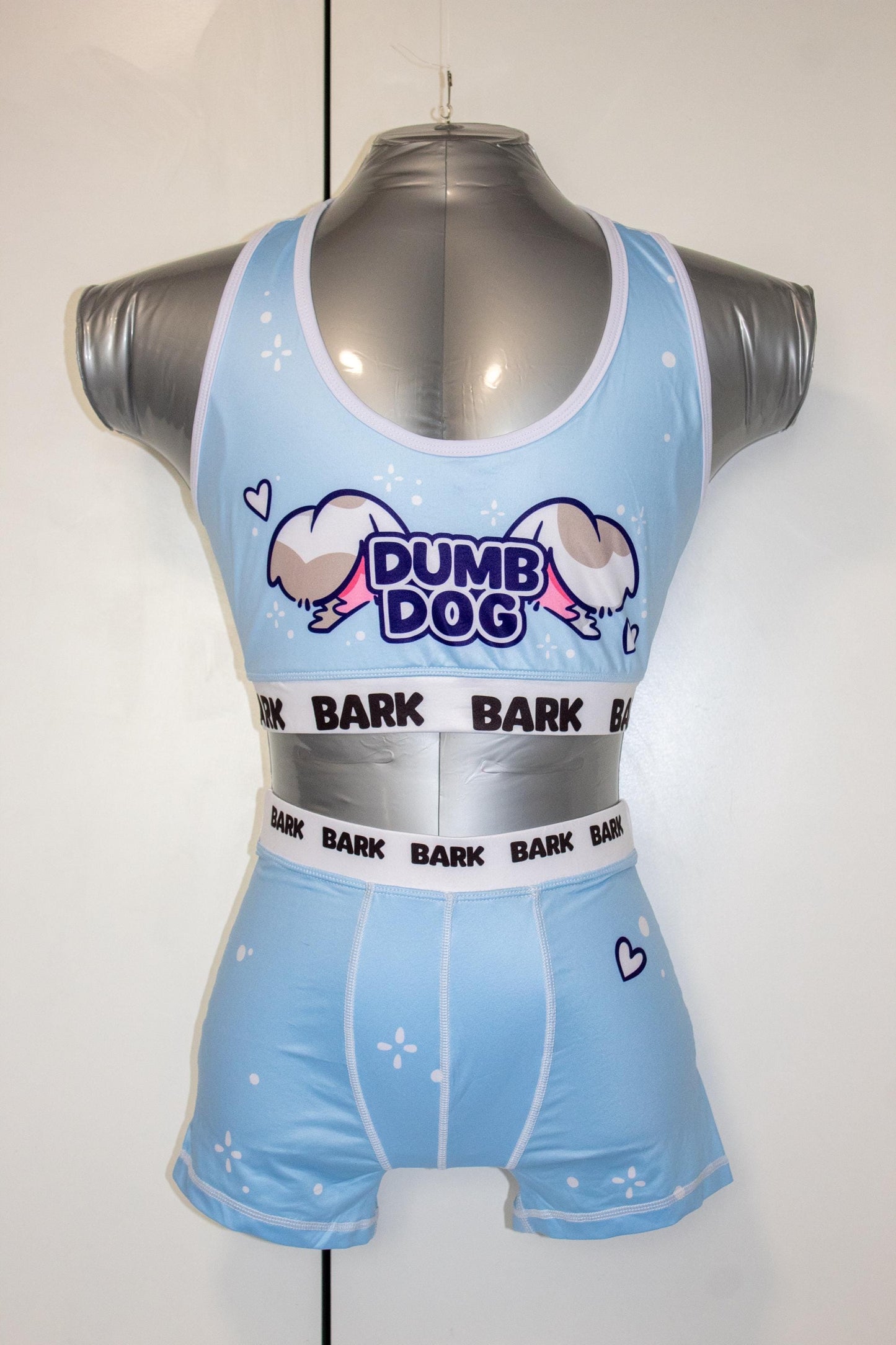 Dumb Dog Underwear Set | Sports Bra & Boxer Shorts | XS-3XL Sizes