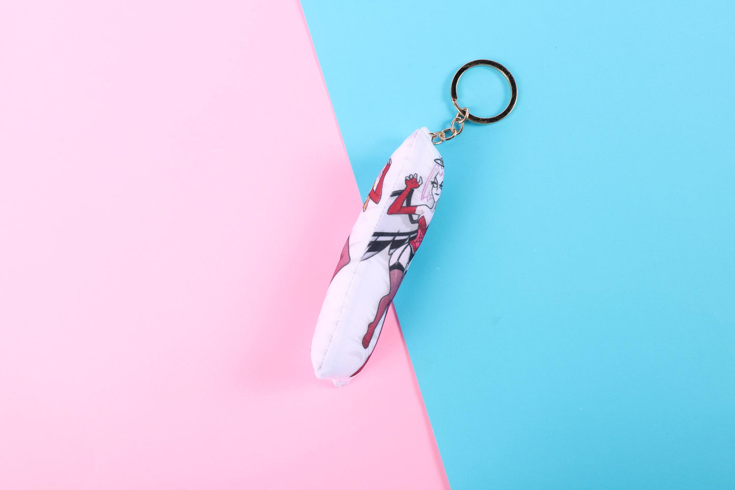Hazbin Hotel Lute Lingerie Mini Dakimakura Keychain |  11x3cm Two Way Tricot Body Pillow