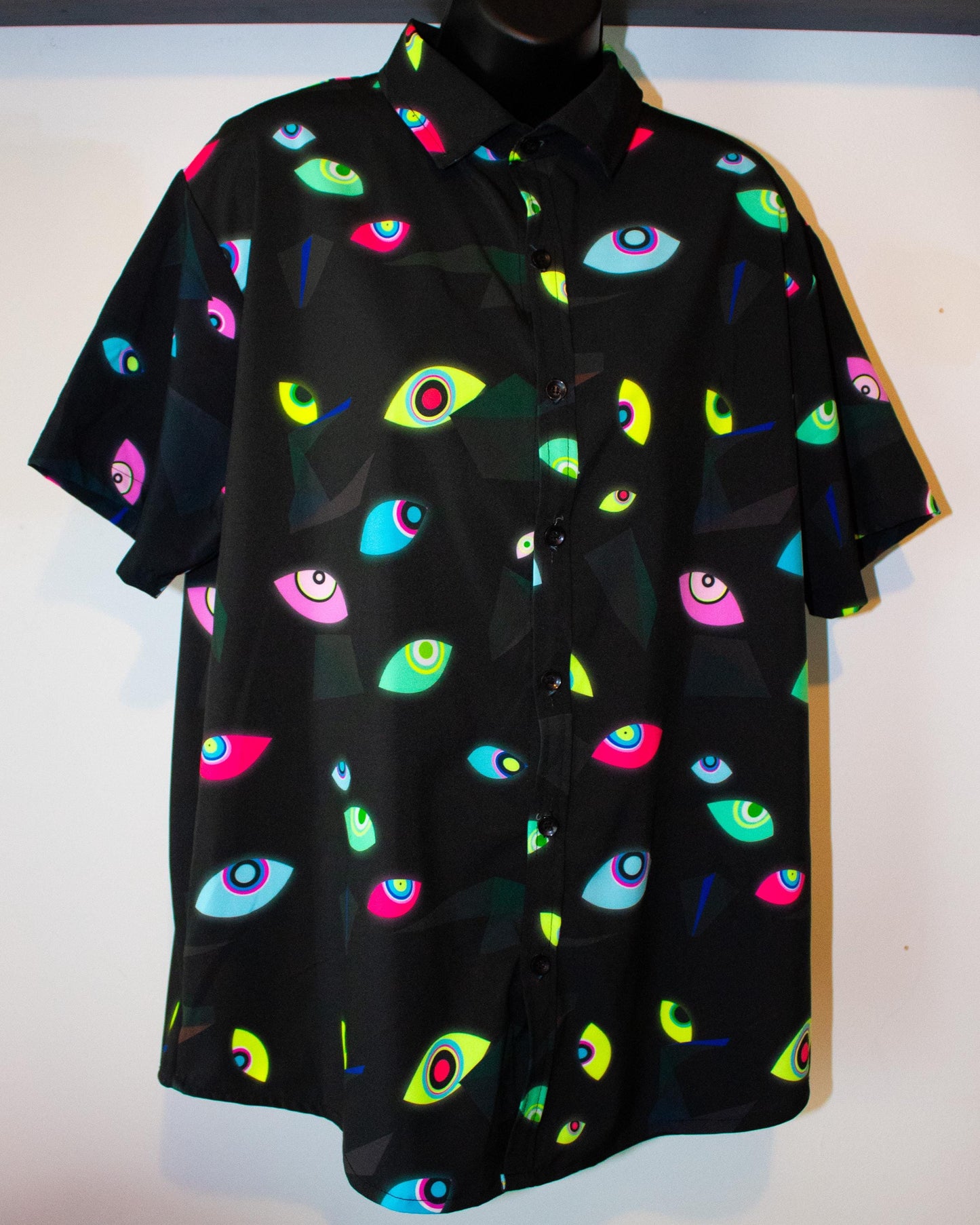 The Amazing Digital Circus Inspired Abstraction Button Shirt