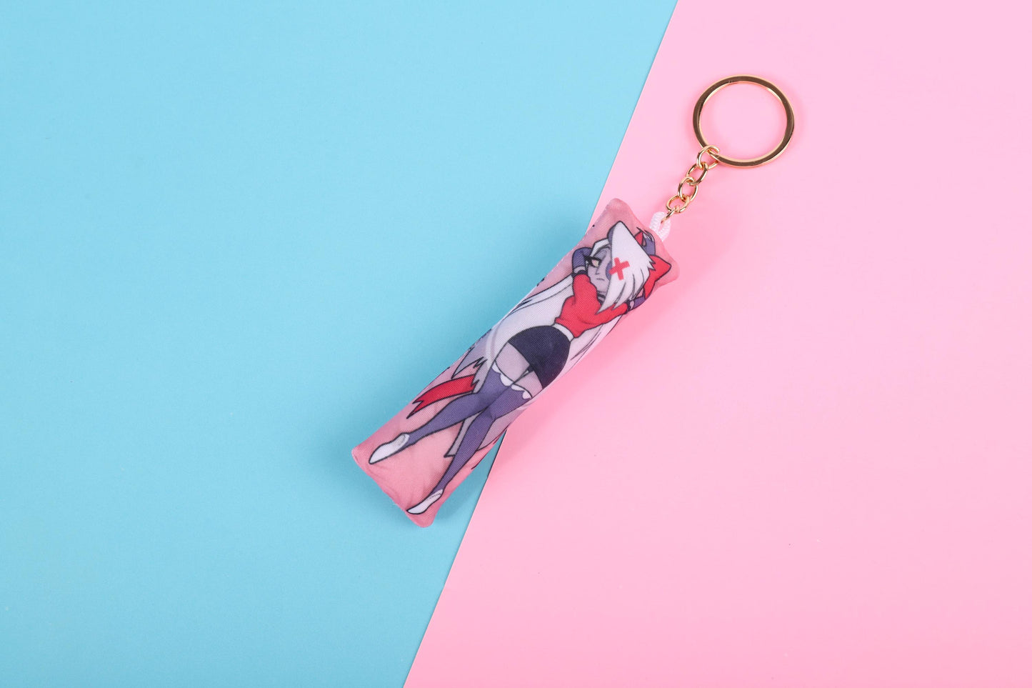 Hazbin Hotel Vaggie Mini Dakimakura Keychain |  11x3cm Two Way Tricot Daki Keychain Body Pillow