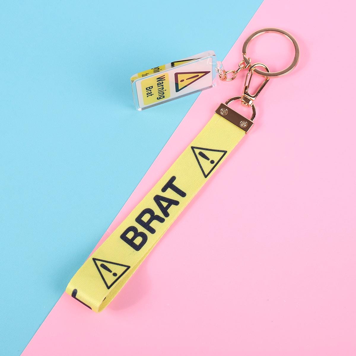 Warning Brat Lanyard Keychain | Double Sided Lanyard