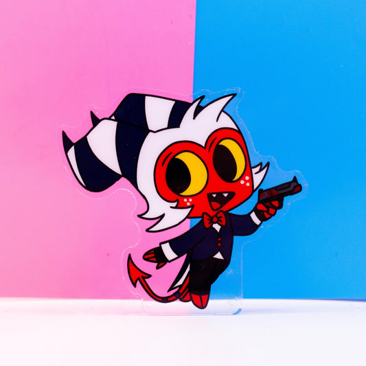 Helluva Boss Chibi Moxxie Thick Double Sided Acrylic Standee | 2 Inch Standee