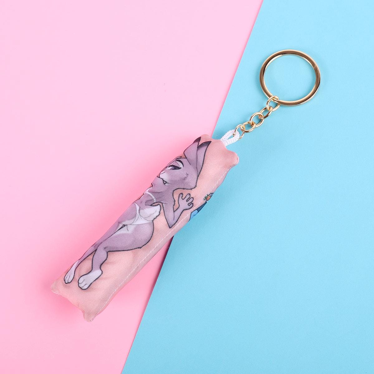 Zootopia Judy Hopps Mini Dakimakura Keychain |  11x3cm Two Way Tricot Daki Keychain Body Pillow