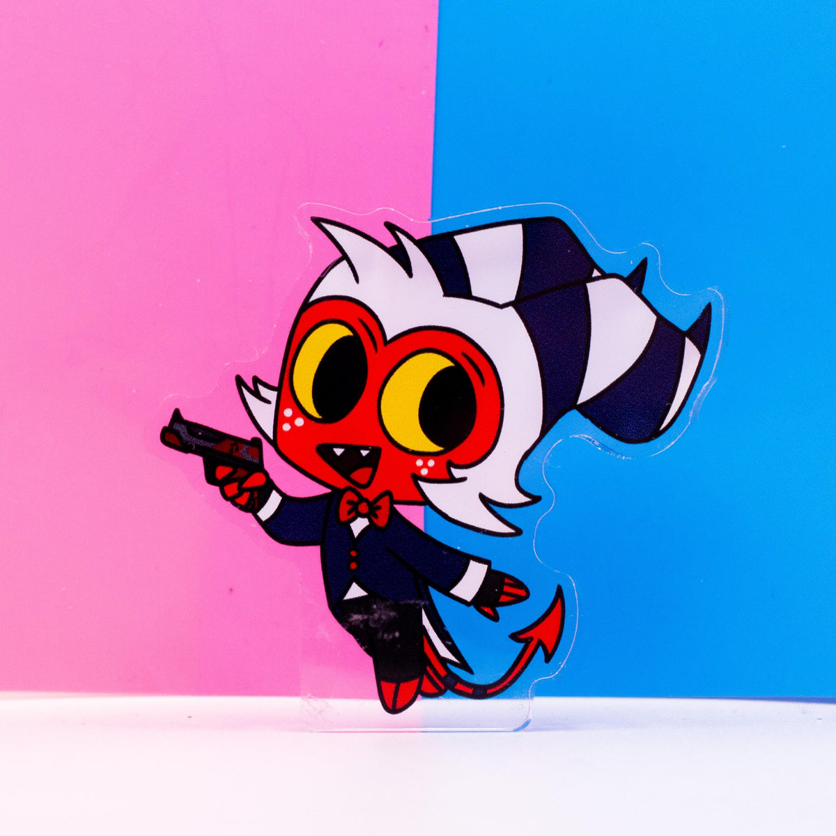 Helluva Boss Chibi Moxxie Thick Double Sided Acrylic Standee | 2 Inch Standee