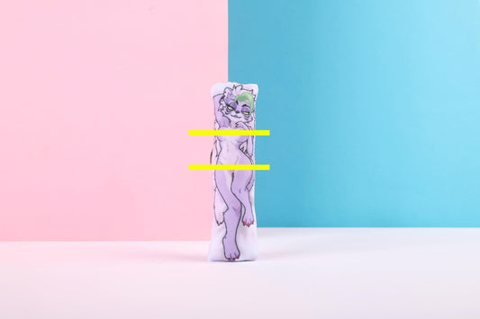 FNAF Roxanne Wolf Mature Mini Dakimakura Keychain |  11x3cm Two Way Tricot Daki Keychain