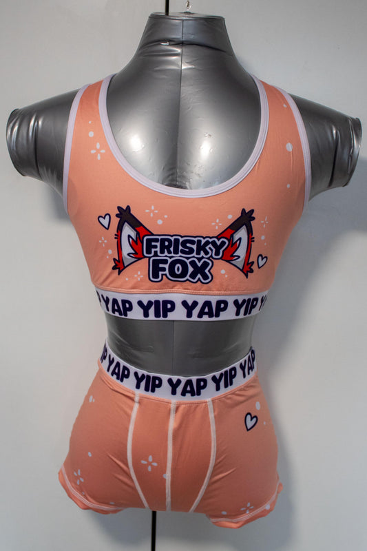 Frisky Fox Underwear Set | Sports Bra & Boxer Shorts | XS-3XL Sizes