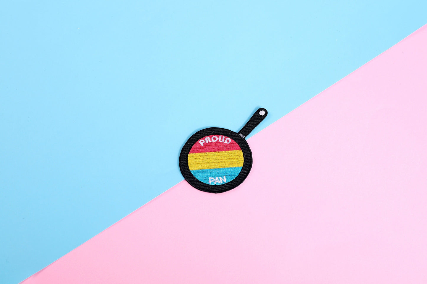 Proud Pan  Pansexual LGBTQ+ Embroidered Patch | 3 Inch Sew On Embroidered Patch