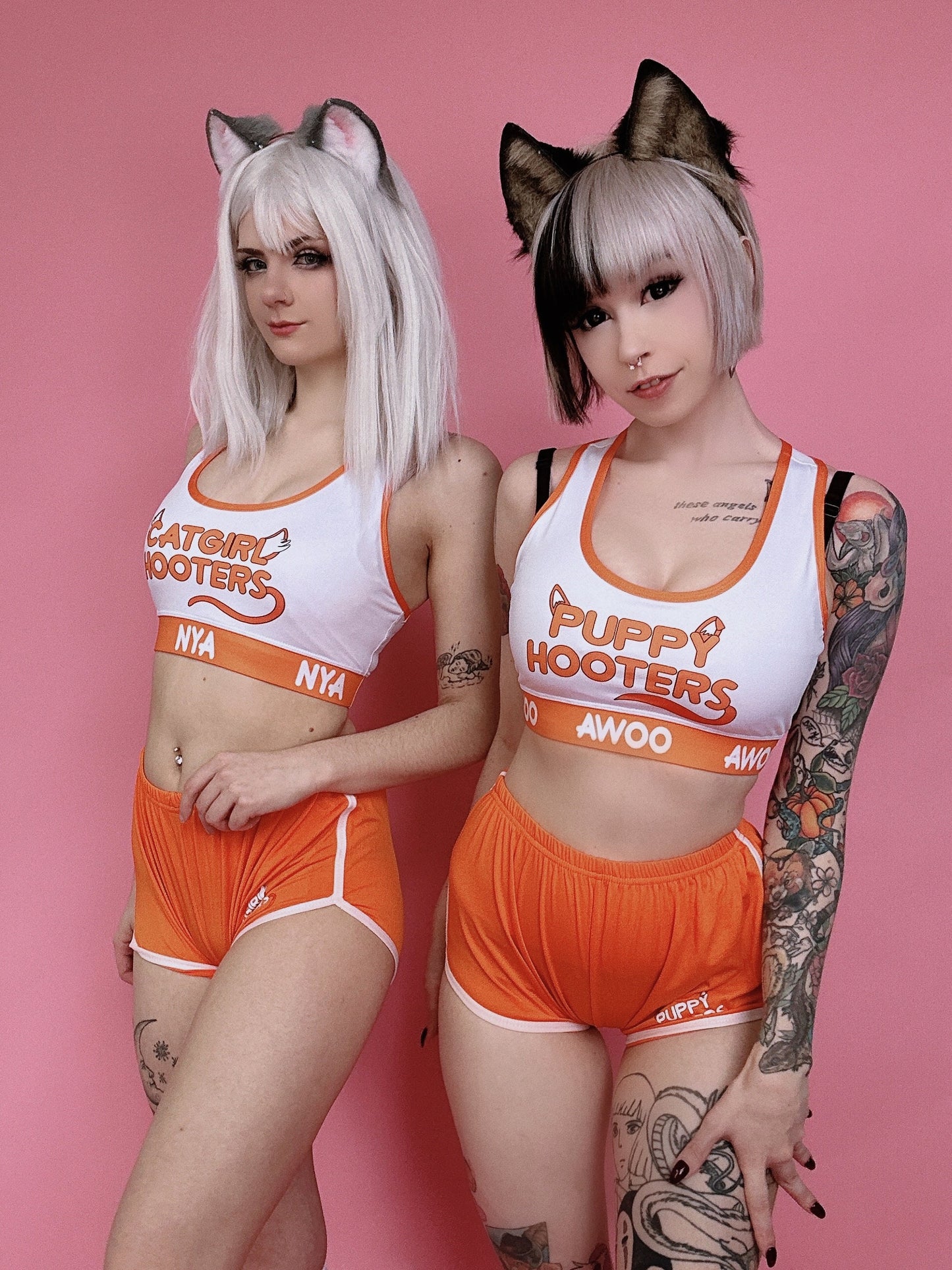 Catgirl Hooters Cosplay | Sports Bra, Shorts & Socks | S-3XL Sizes