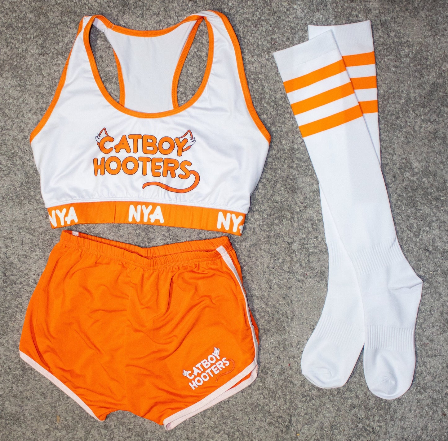 Catboy Hooters Cosplay | Sports Bra, Shorts & Socks | S-3XL Sizes