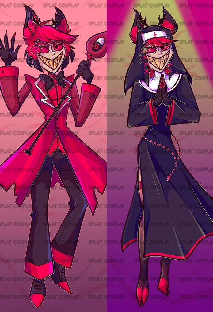 Hazbin Hotel Alastor Dakimakura Pillowcase 50x150cm Two Way Tricot D Splat Cosplay