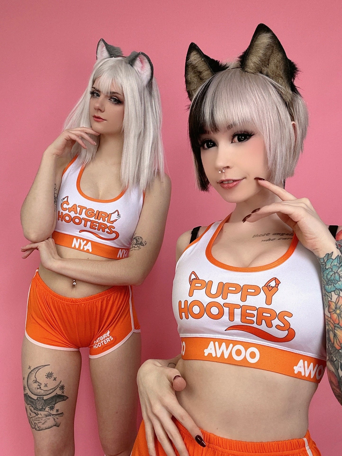 Catgirl Hooters Cosplay | Sports Bra, Shorts & Socks | S-3XL Sizes