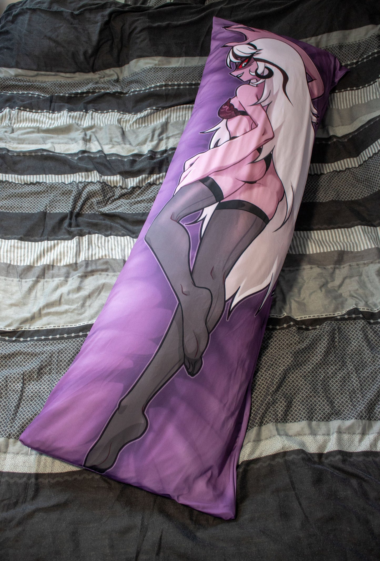 Hazbin Hotel Carmilla Carmine Dakimakura Pillowcase |  50x150cm Two Way Tricot Daki Body Pillow