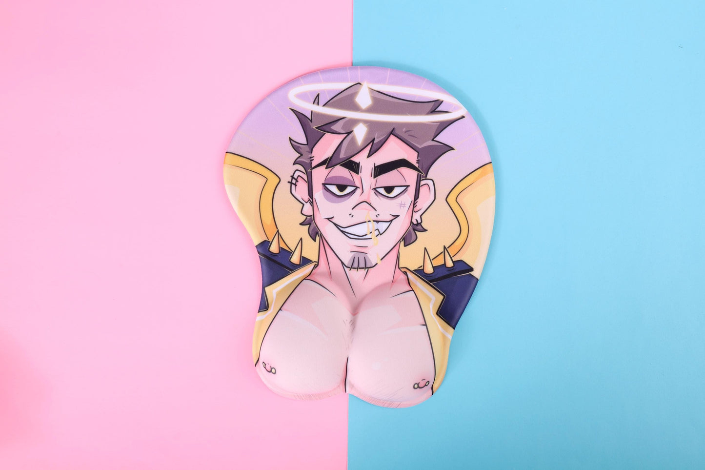 Hazbin Hotel Beaten Human Adam 3D Mousepad | 10 Inch 3D Mousepad with Wrist Support