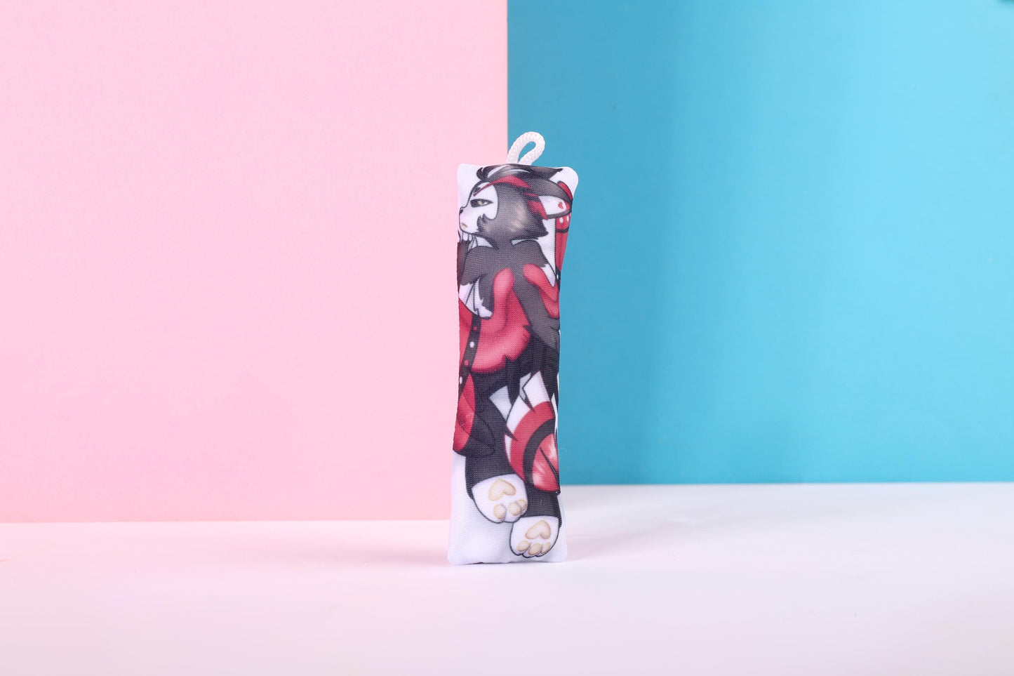 Hazbin Hotel Husk Mini Dakimakura Keychain |  11x3cm Two Way Tricot Daki Keychain Body Pillow