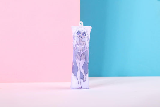 Hazbin Hotel Emily Lingerie Mini Dakimakura Keychain |  11x3cm Two Way Tricot Daki Keychain Body Pillow