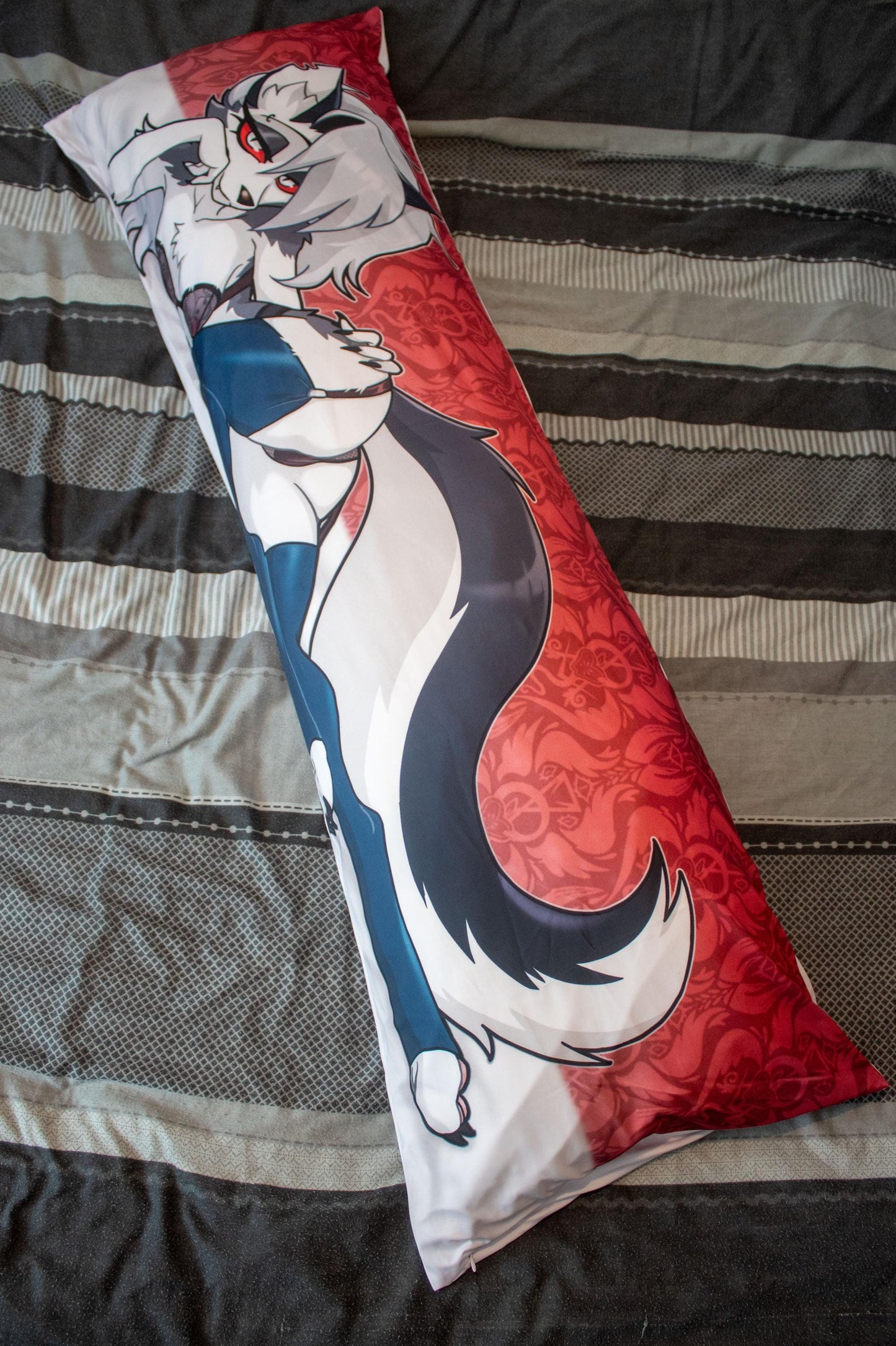 Helluva Boss Loona Laying / Dress Dakimakura Pillowcase |  50x150cm Two Way Tricot Daki Body Pillow