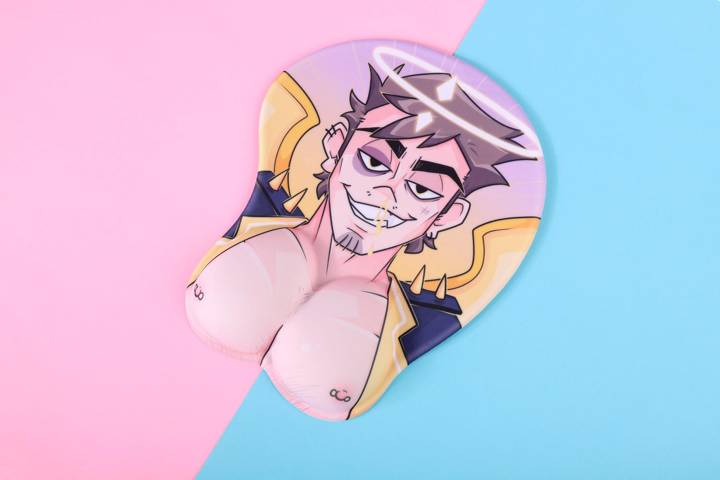 Hazbin Hotel Beaten Human Adam 3D Mousepad | 10 Inch 3D Mousepad with Wrist Support