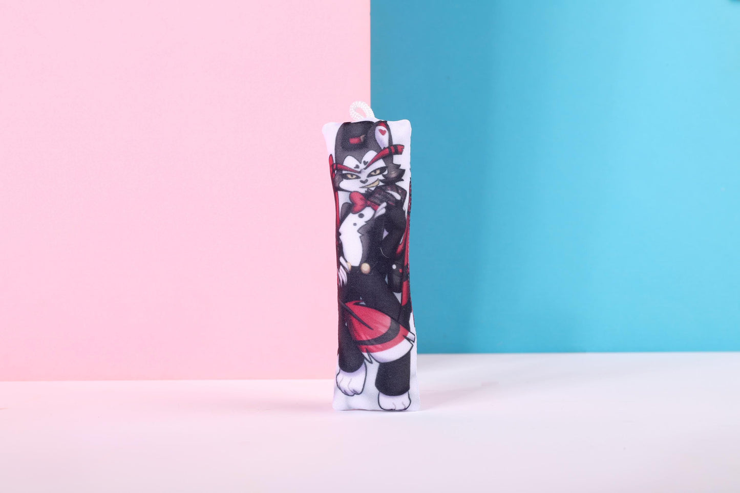 Hazbin Hotel Husk Mini Dakimakura Keychain |  11x3cm Two Way Tricot Daki Keychain Body Pillow