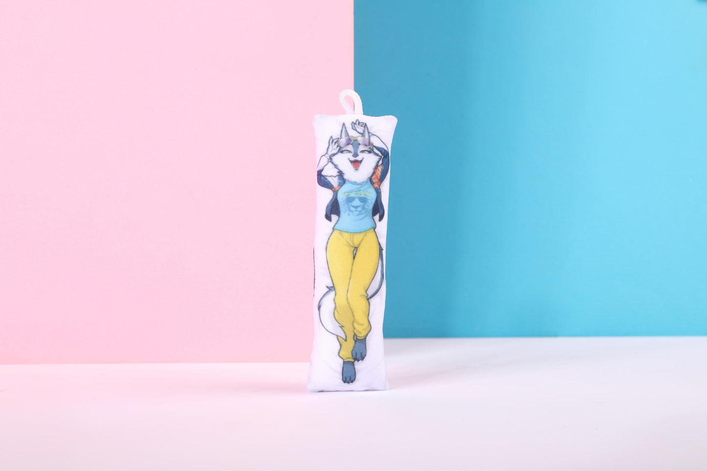 Sing Porsha Crystal Mini Dakimakura Keychain |  11x3cm Two Way Tricot Daki Keychain Body Pillow