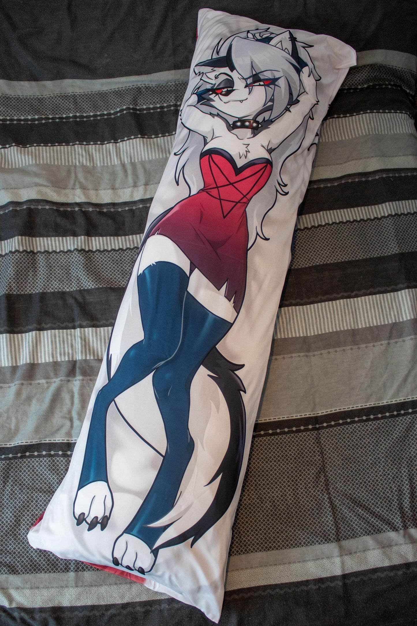 Helluva Boss Loona Laying / Dress Dakimakura Pillowcase |  50x150cm Two Way Tricot Daki Body Pillow