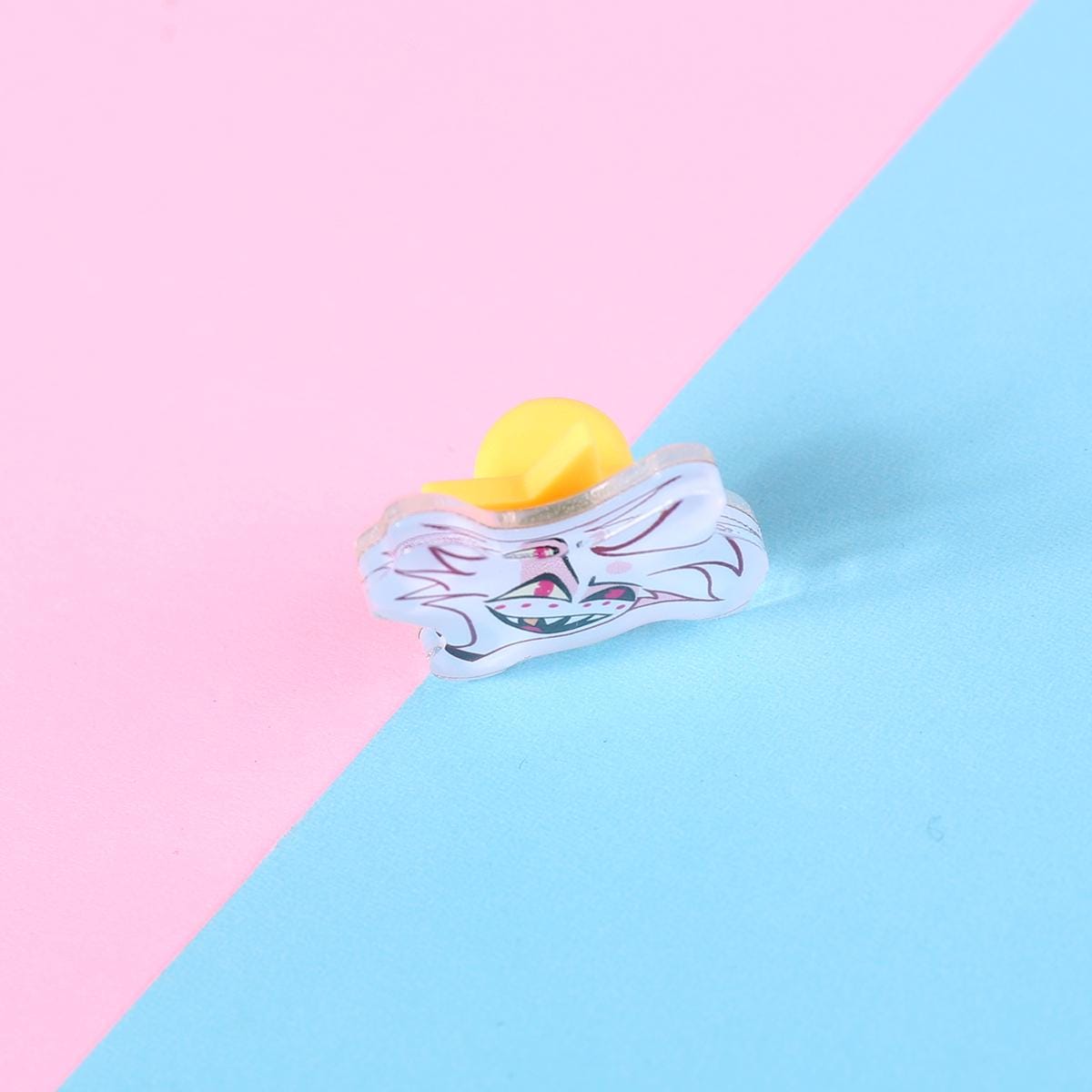 Hazbin Hotel Angel Dust Acrylic Pin | 1" Die Cut Acrylic Pin