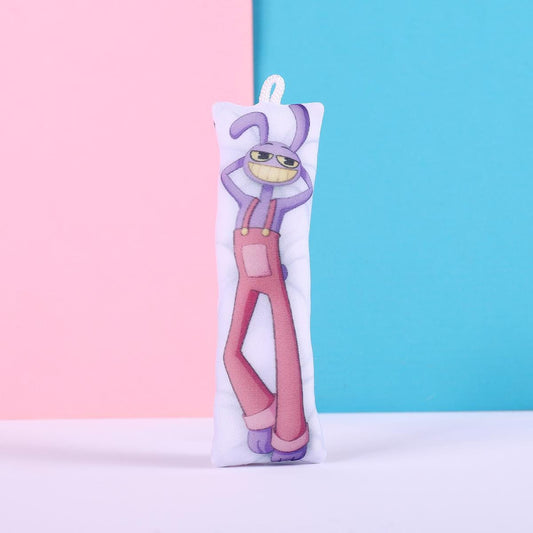 The Amazing Digital Circus Jax Mini Dakimakura Keychain |  11x3cm Two Way Tricot Daki Keychain
