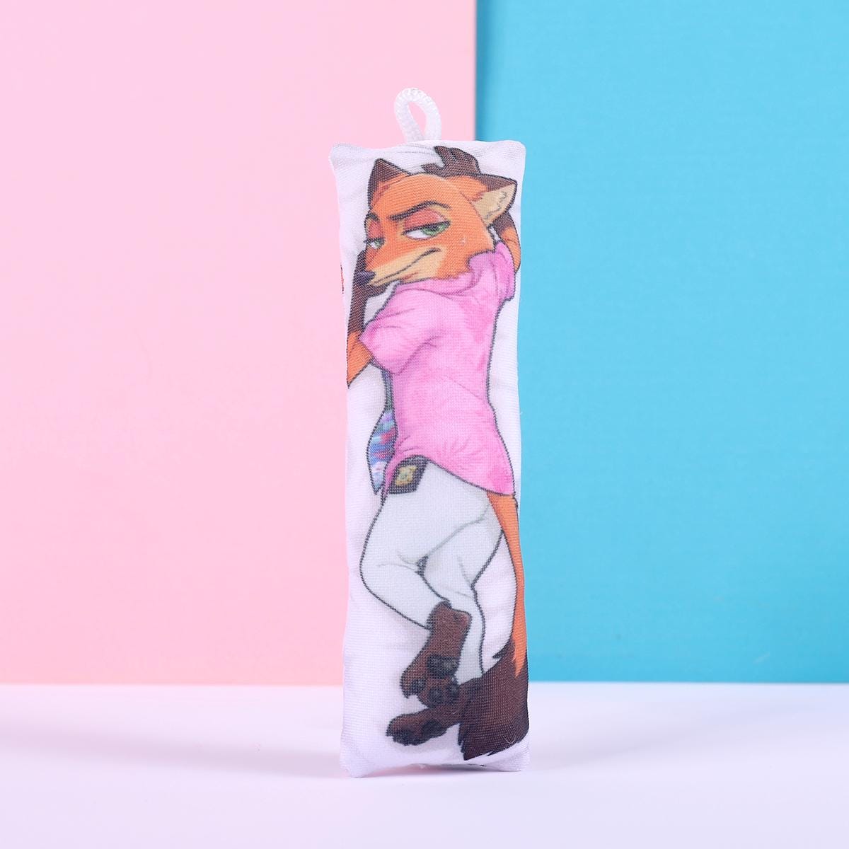 Zootopia Nick Wilde Mini Dakimakura Keychain |  11x3cm Two Way Tricot Daki Keychain