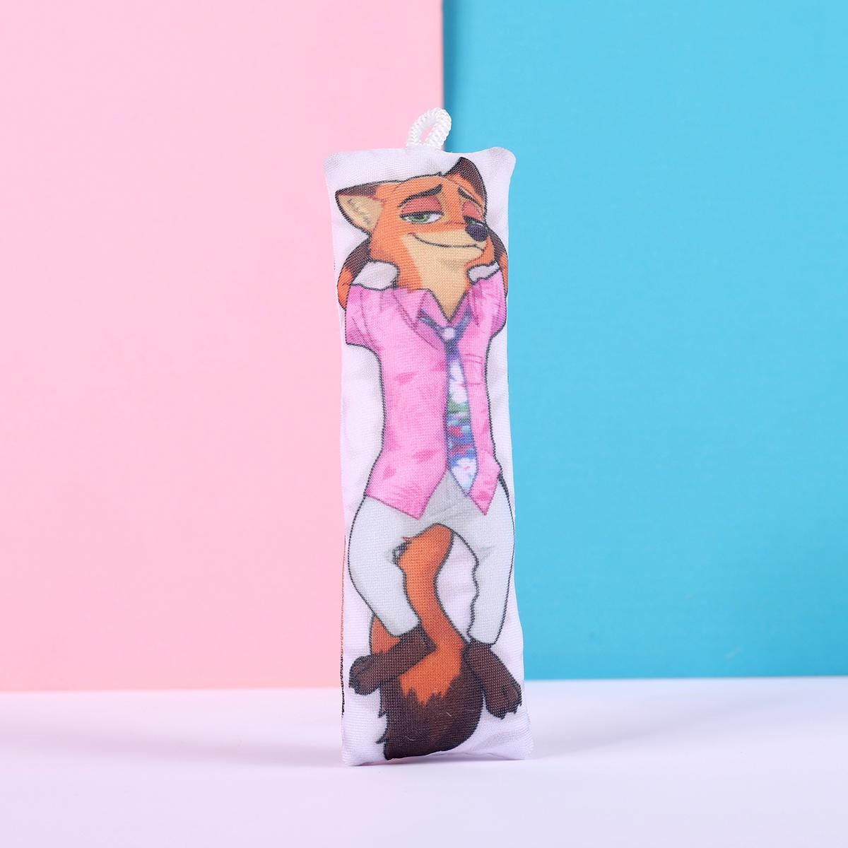 Zootopia Nick Wilde Mini Dakimakura Keychain |  11x3cm Two Way Tricot Daki Keychain