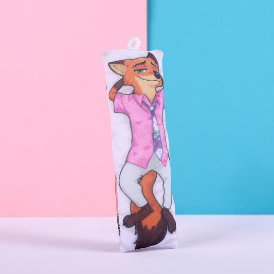 Zootopia Nick Wilde Mini Dakimakura Keychain |  11x3cm Two Way Tricot Daki Keychain
