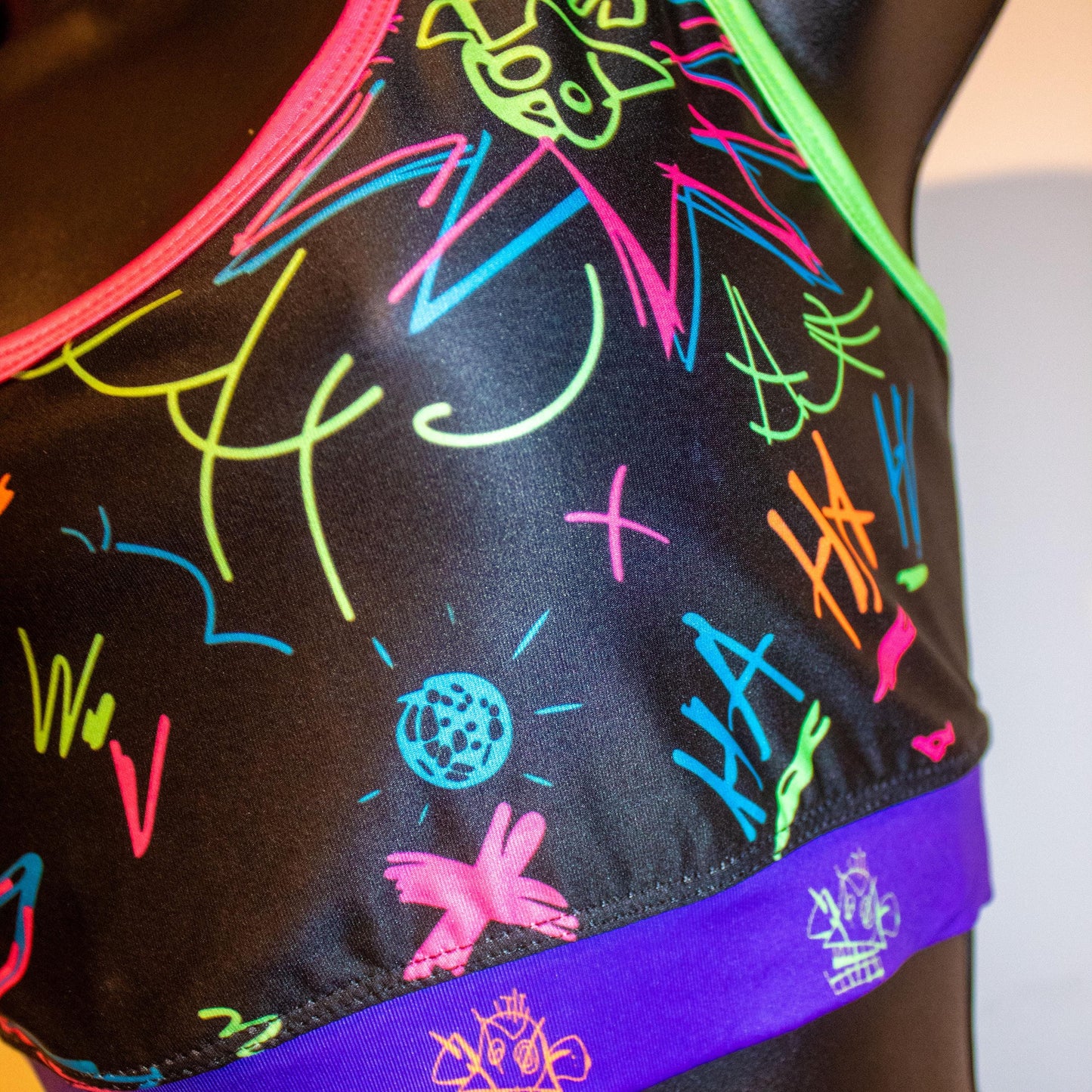 Arcane Jinx Inspired Crop and Boxer Set | Sports Bra & Boxer Shorts | XS-3XL Sizes