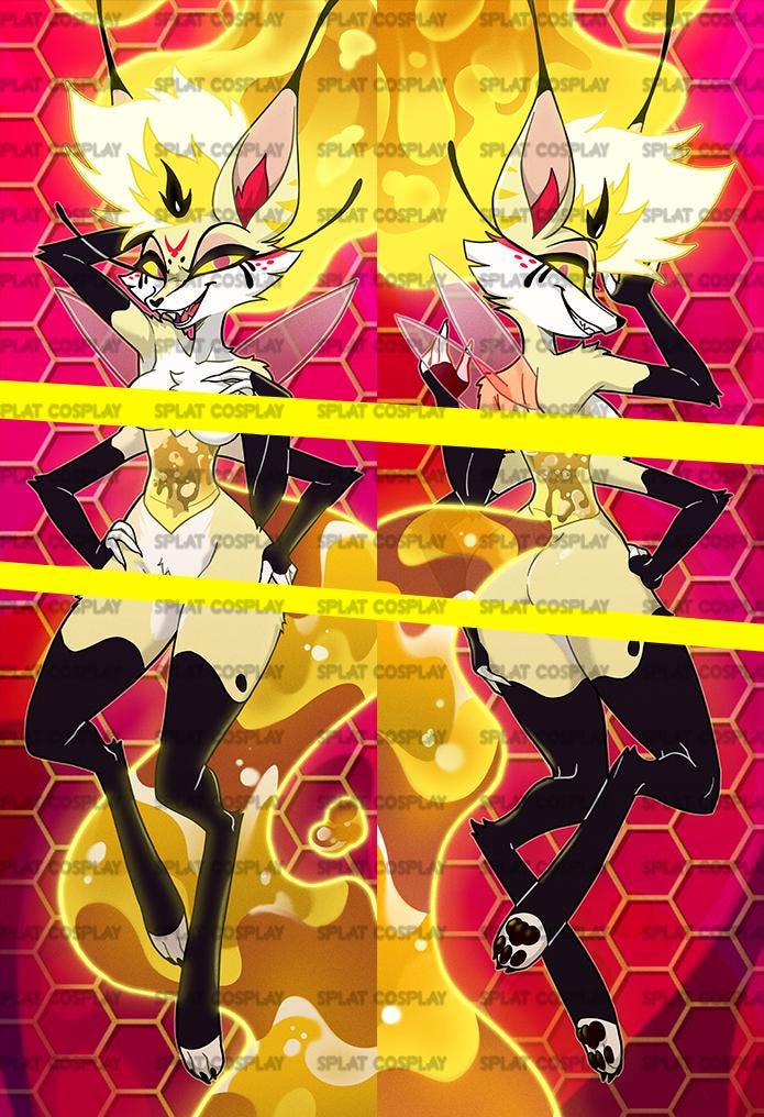 Helluva Boss Queen Bee Mature Dakimakura Pillowcase |  50x150cm Two Way Tricot Daki Body Pillow