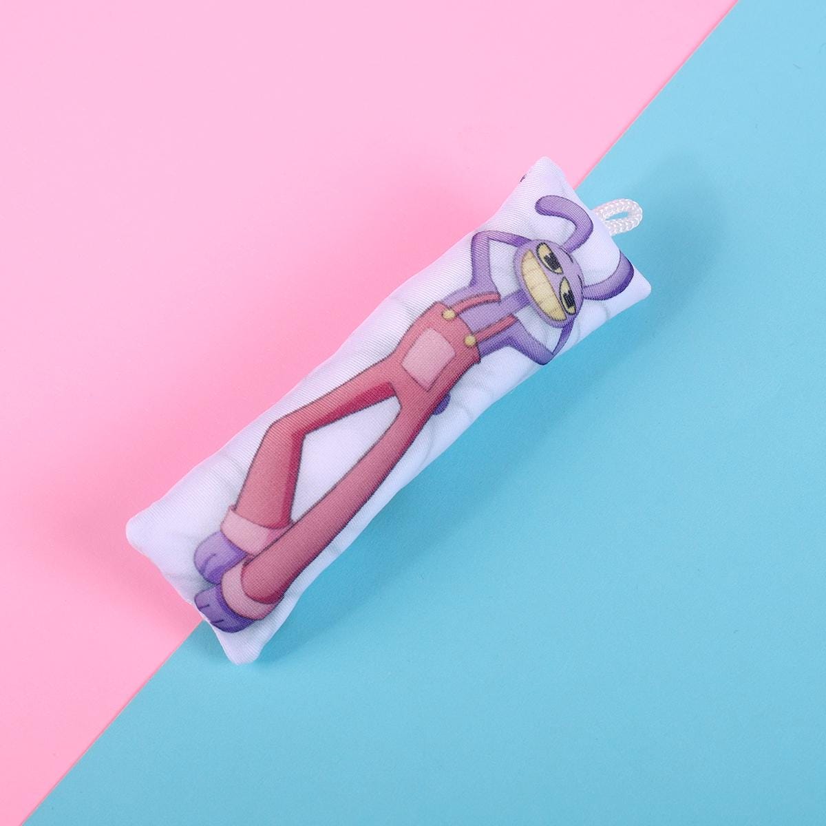 The Amazing Digital Circus Jax Mini Dakimakura Keychain |  11x3cm Two Way Tricot Daki Keychain