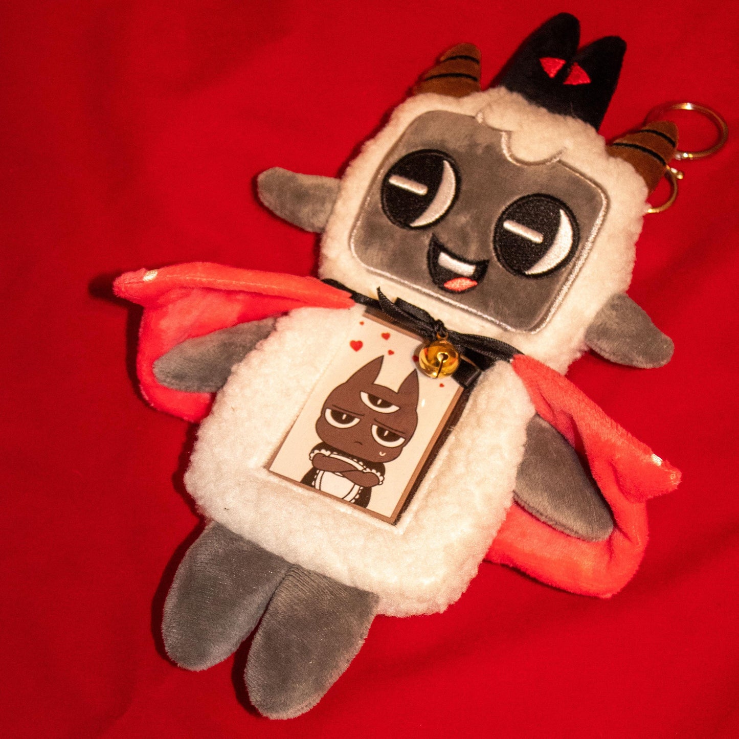 Cult of the Lamb Double Plush Photo Holder Keychain