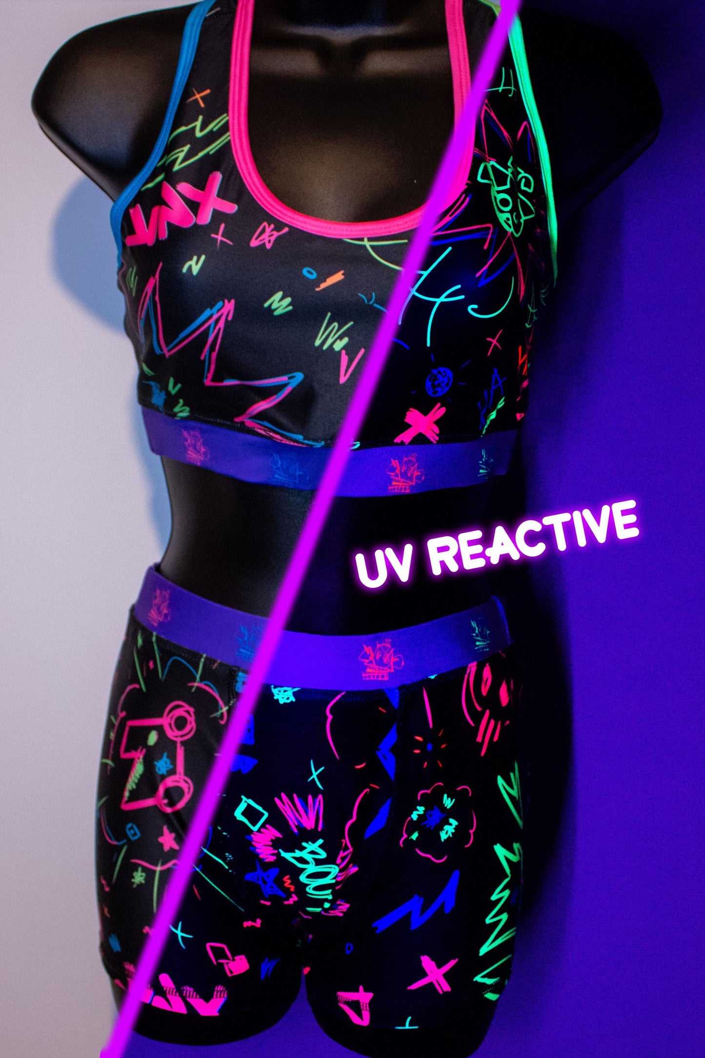 Arcane Jinx Inspired Crop and Boxer Set | Sports Bra & Boxer Shorts | XS-3XL Sizes