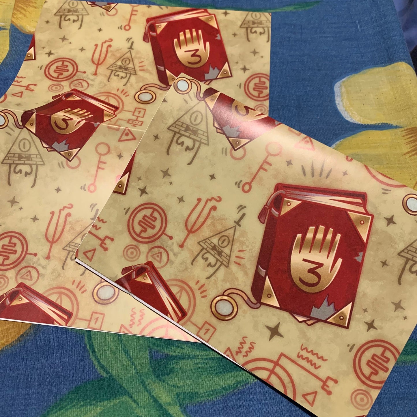 Papel de regalo para diario de Gravity Falls | Lindo papel de regalo | Papel de regalo