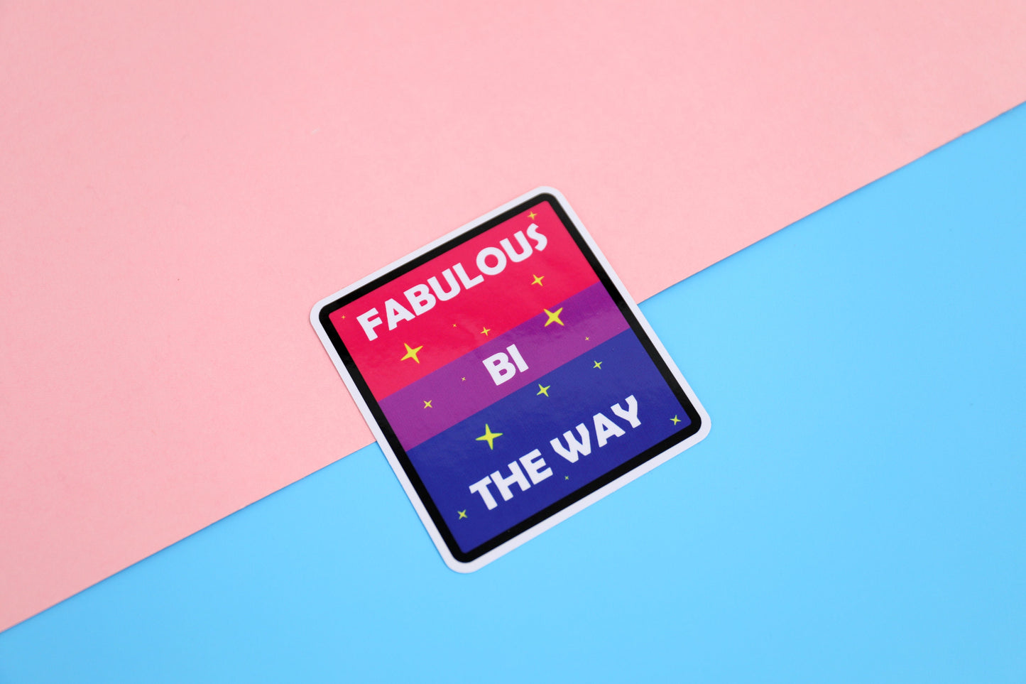 Fabelhafter Bi The Way | 3" gestanzter LGBTQ+ Vinyl-Aufkleber
